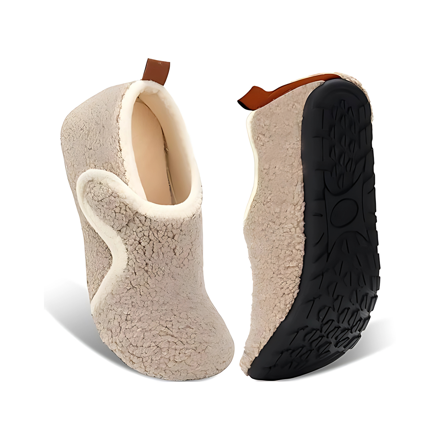 Josslyn  Womens Mens House Slippers Rubber Sole Indoor Slipper