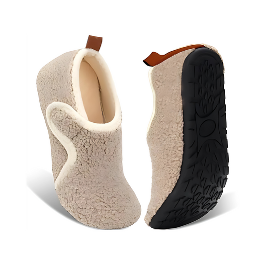Josslyn  Womens Mens House Slippers Rubber Sole Indoor Slipper